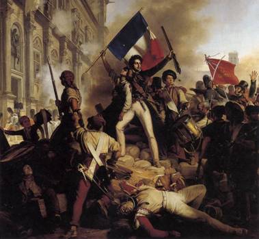 Battle for Town Hall, Paris, July 28th, 1830,  by Jean-Victor Schnetz (1787-1870) Musée du Petit Palais Paris.